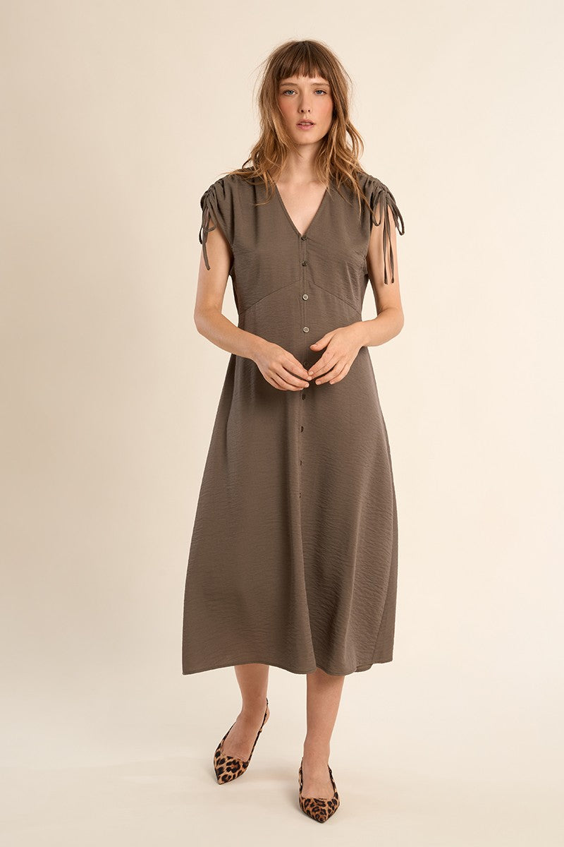 Midi dress, V-neck Midi dress, V-neck