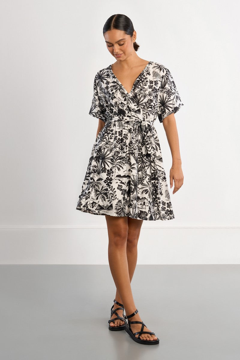 hawaii mini dress Hawaiian Shores Floral Cover-Up Mini Dress