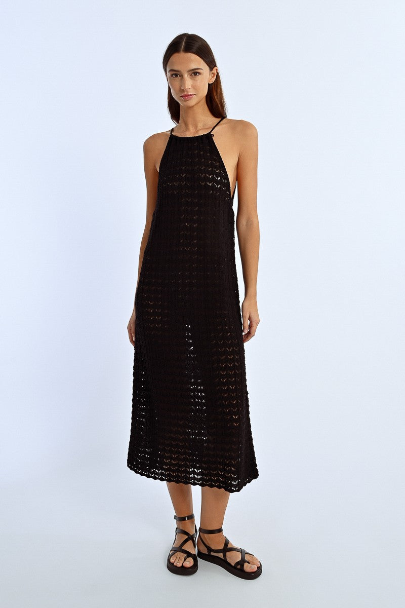 LONG CROCHET KNIT DRESS LONG CROCHET KNIT DRESS