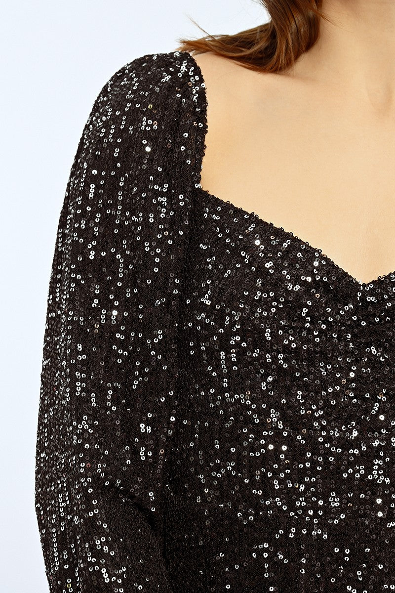 molly bracken sequin dress SEQUIN STRAIGHT DRESS