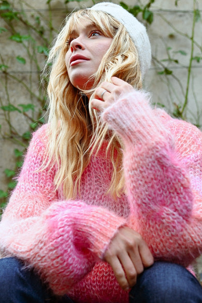 TIE-DYE CABLE-KNIT SWEATER