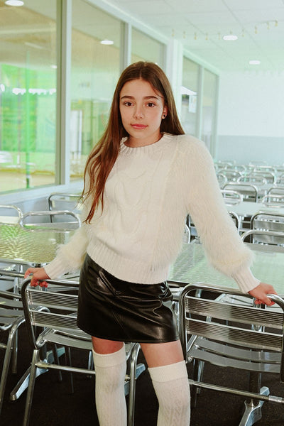 FAUX LEATHER MINI SKIRT
