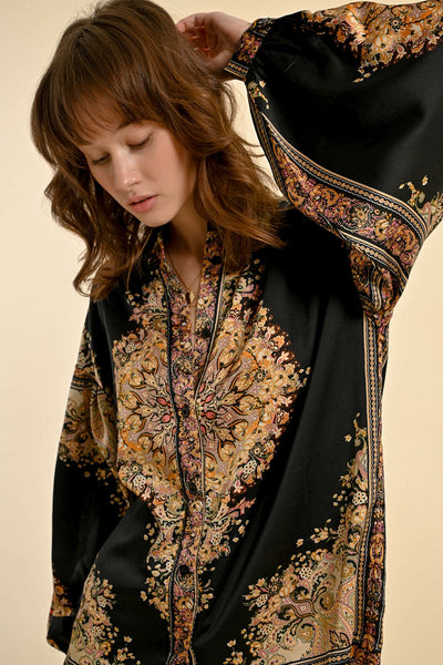 【翌日発送可能】 INDIE BLOUSE PRINT シャツ/ブラウス(長袖/七分)