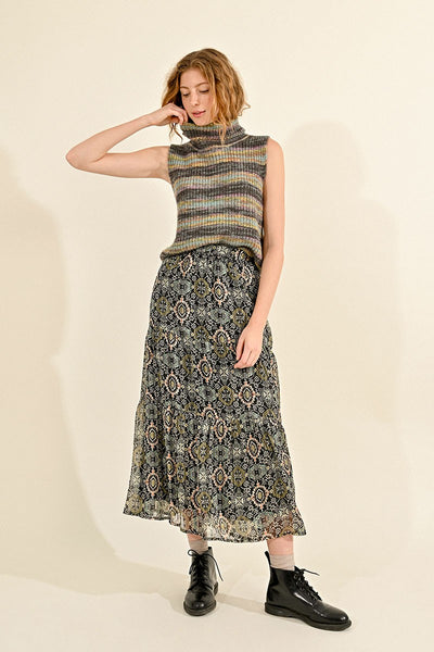 LONG PRINTED SKIRT