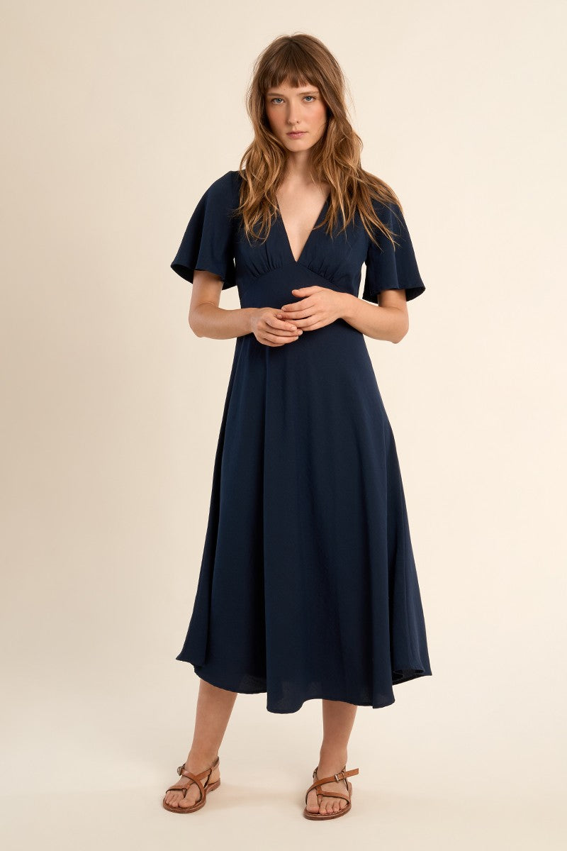 Long dress, V-neck Long dress, V-neck