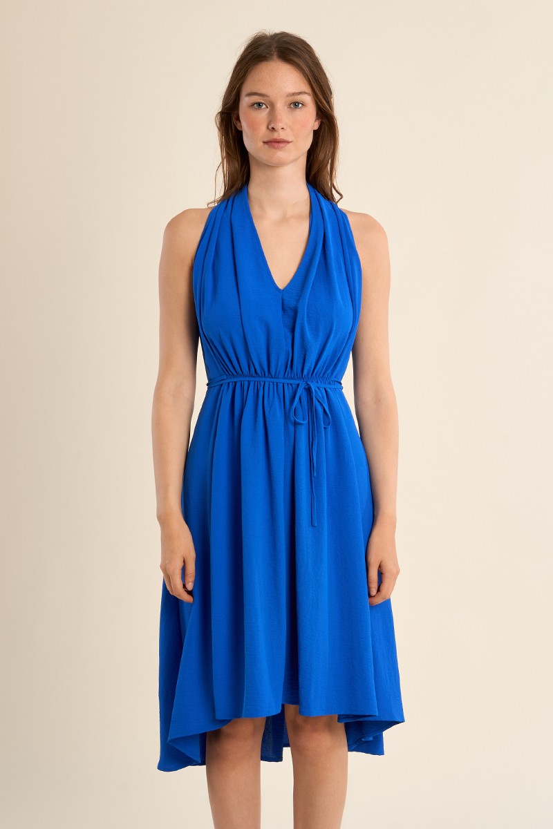 Short sleeveless dress, asymmetrical Short sleeveless dress, asymmetrical