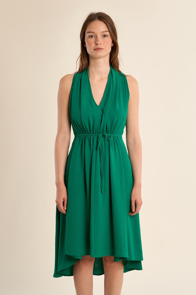 Short sleeveless dress, asymmetrical Short sleeveless dress, asymmetrical