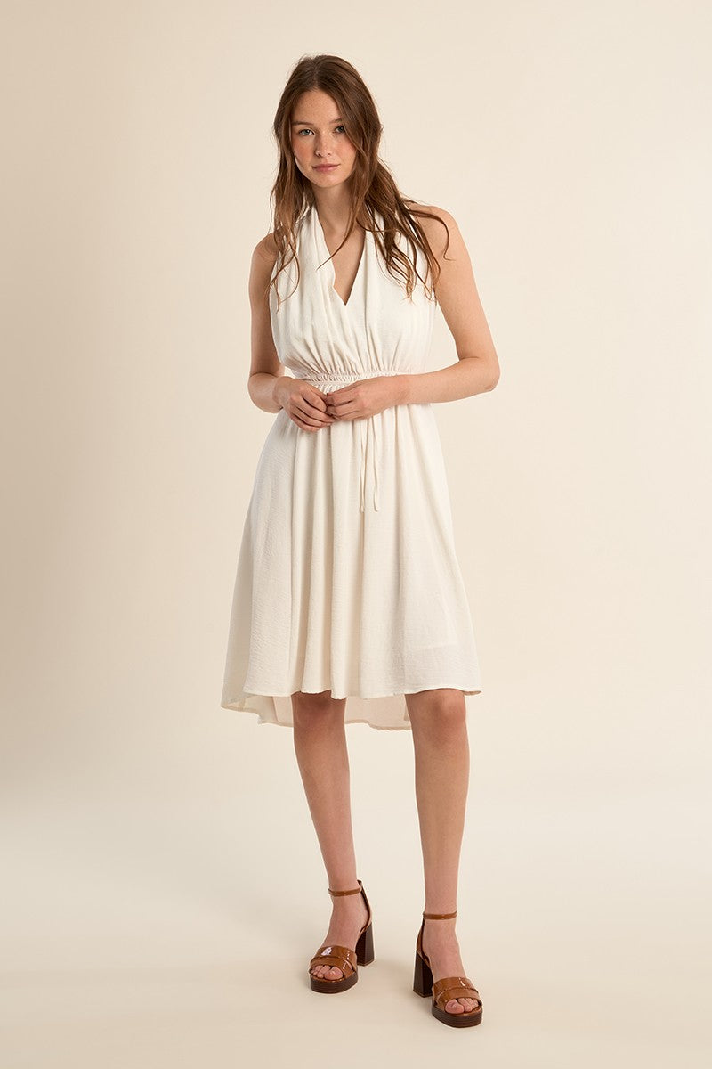 Short sleeveless dress, asymmetrical