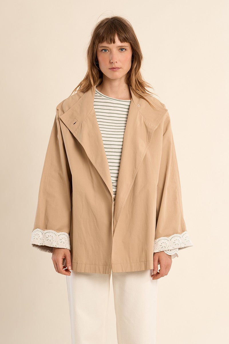 ジャケット・アウター celon moca classic short trench coat Noble Short Trench Coat ジャケット・アウター