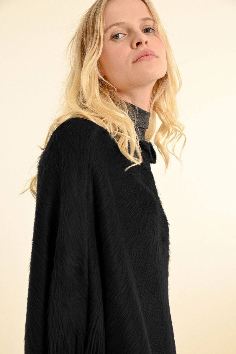 SOFT FRINGED PONCHO