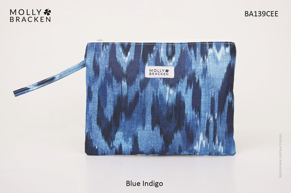 Blue Indigo Printed Pouch