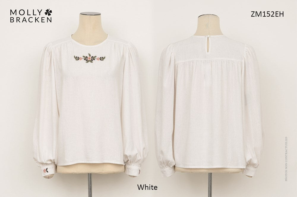 LADIES WOVEN BLOUSE