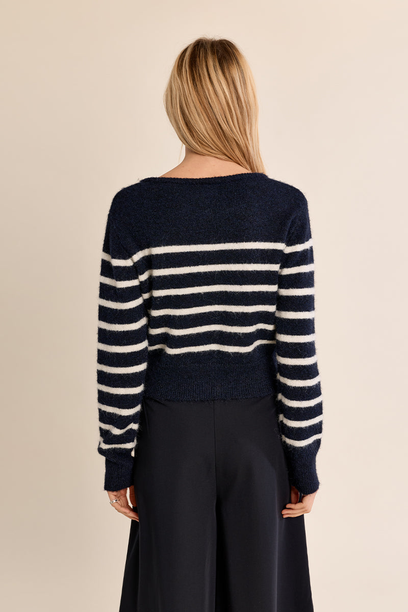 NAVY BLUE/OFF WHITE