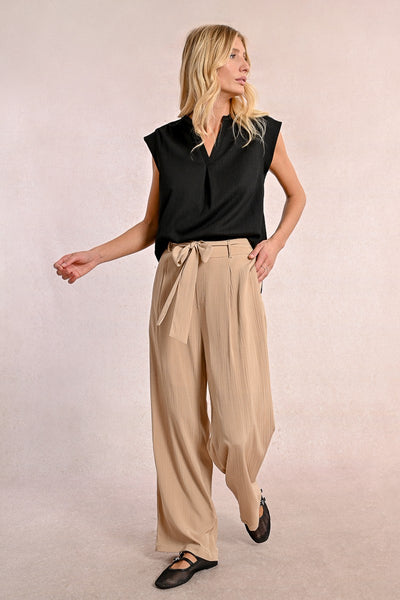 high waisted tie dress pants Wide Leg Pants For Women High Waisted Business Work Casual Adjustable Tie Knot Dress Pants