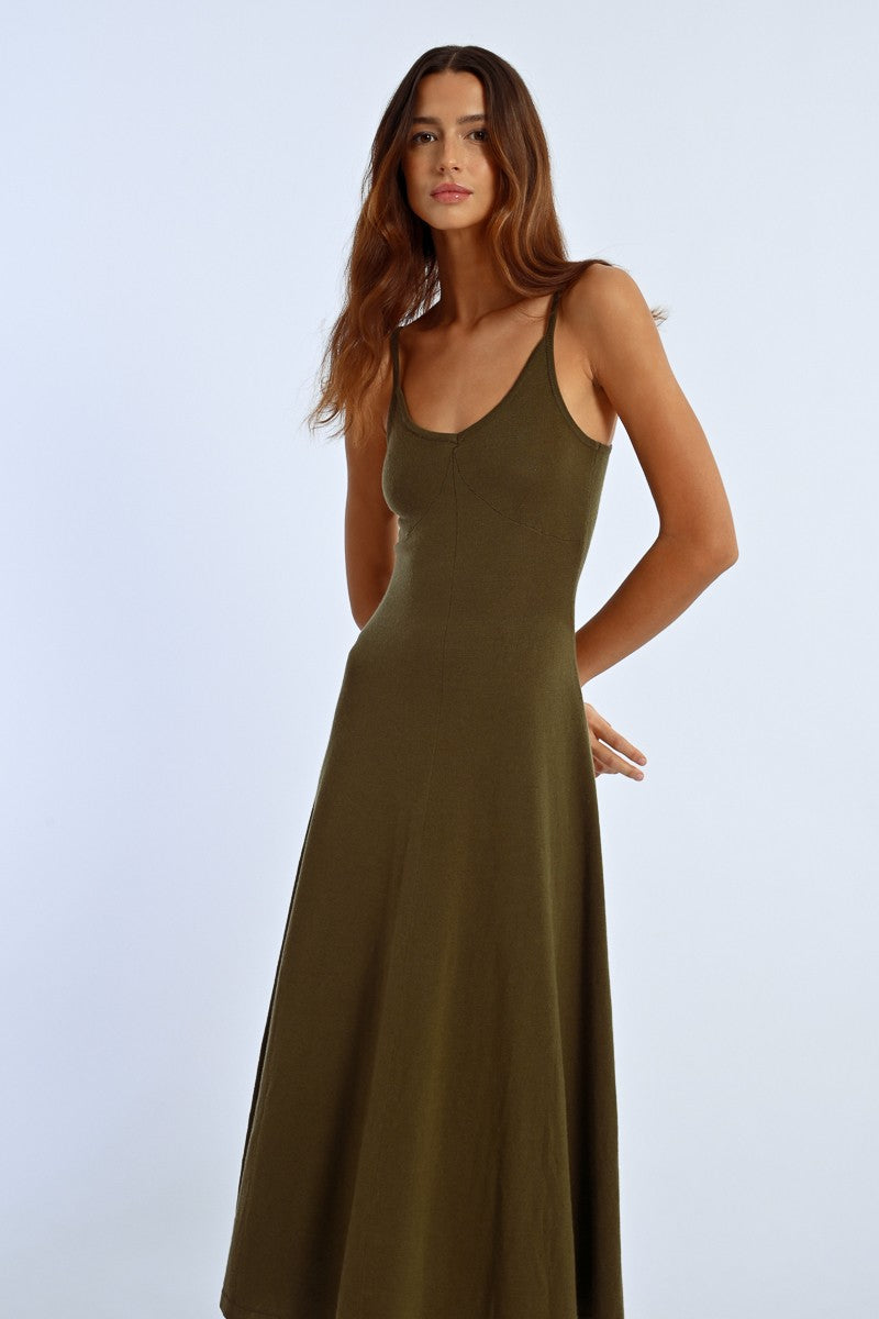 LONG FLARED DRESS LONG FLARED DRESS