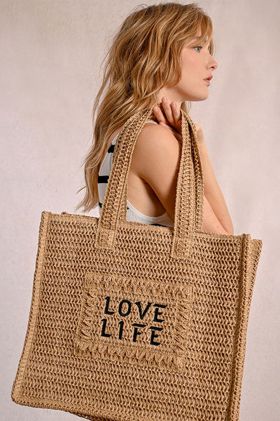 LOVE LIFE BASKET BAG