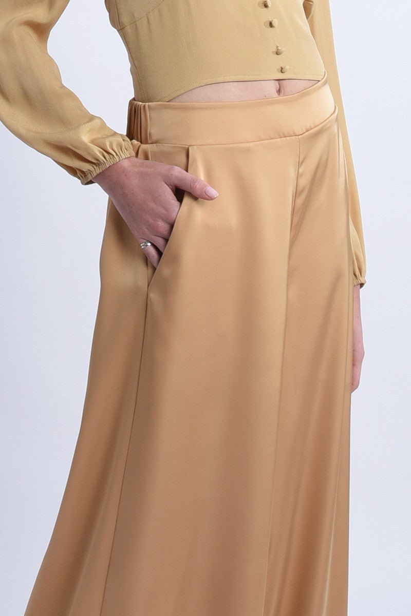 PALAZZO PANTS - GOLD - Molly Bracken E-Shop