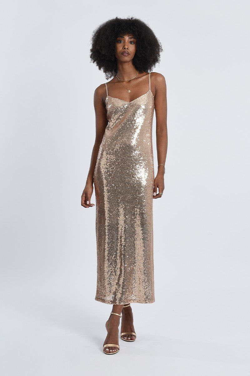 SEQUINED LONG DRESS SEQUINED LONG DRESS