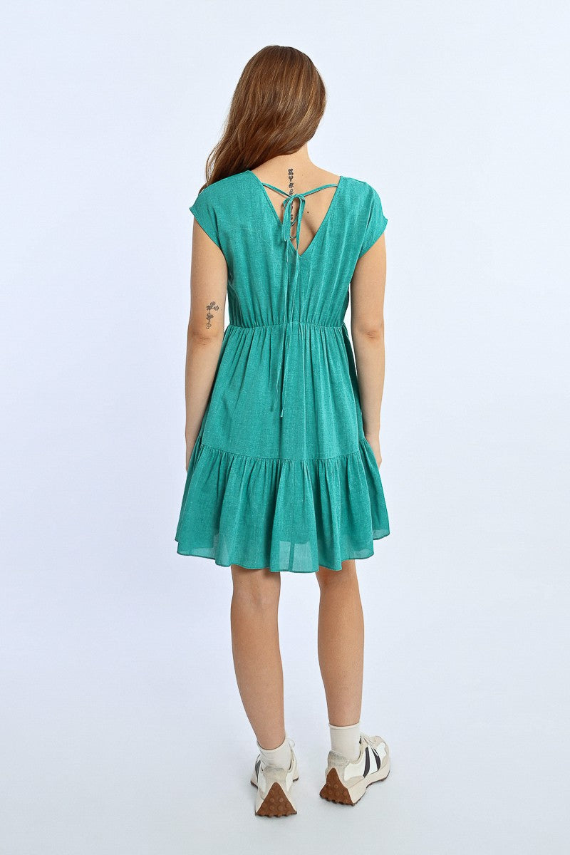 SHORT DRESS WITH RUFFLES SHORT DRESS WITH RUFFLES