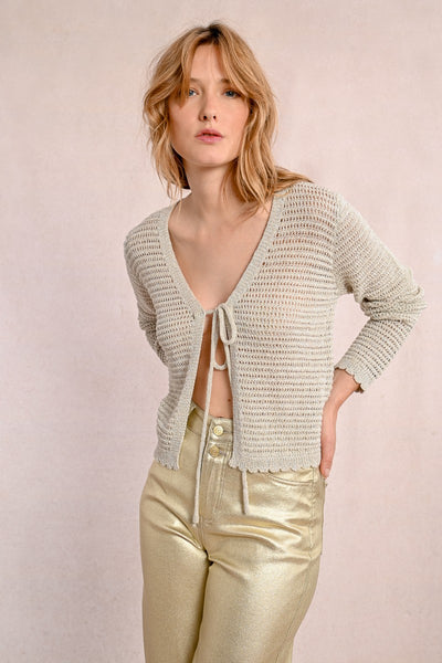 TIEABLE MESH BOLERO ABOVE THE CHEST