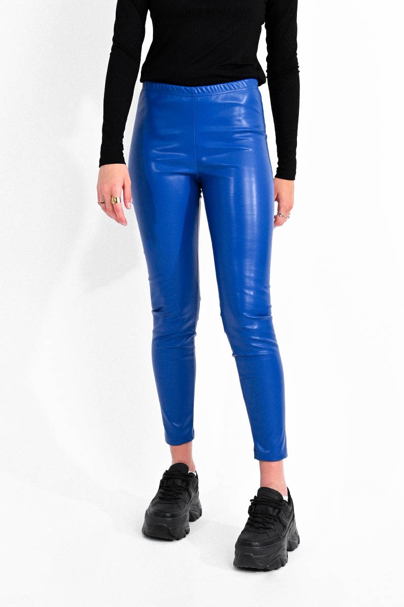 Faux Leather Pants Navy Leather Leggings VEGAN LEATHER LEGGINGS